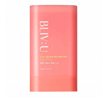 BLIV:U Collagen bouncing sun stick SPF50+PA++++ коллагеновый солнцезащитный стик 19г