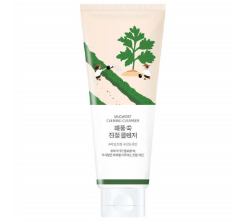 Round Lab Mugwort calming cleanser успокаивающая пенка для умывания с полынью 150мл