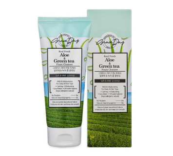 Grace Day Real fresh aloe & green tea пенка для умывания 100мл