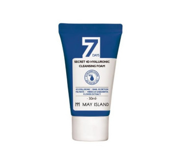 May Island 7 days secret 4d hyaluronic очищающая пенка с гиалуроновой кислотой 30мл