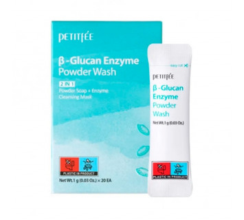 Petitfee B-glucan enzyme powder wash энзимная пудра для умывания с бета-глюканом 1г