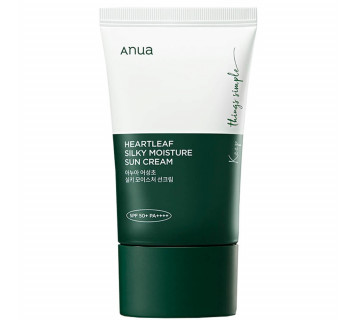 Anua Heartleaf silky moisture sun cream spf50+pa++++ успокаивающий солнцезащитный крем с хауттюйнией 50мл