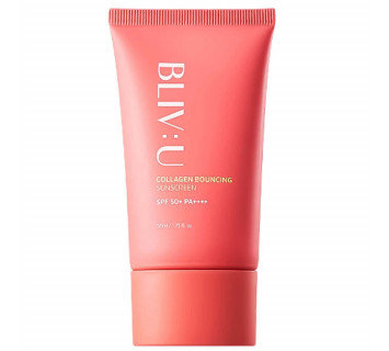 BLIV:U Collagen bouncing sunscreen spf50+pa++++ коллагеновый солнцезащитный крем 50мл