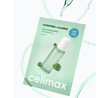 Celimax The real cica calming serum mask тканевая ампульная маска с центеллой азиатской и церамидами