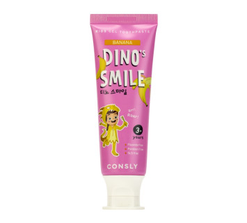 Consly Dino's smile зубная паста гелевая детская c ксилитом и вкусом банана 60г