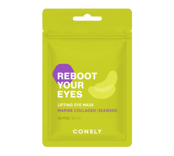 Consly eyes reboot marine collagen&seaweed lifting eye mask патчи ткан. подтягивающие 30шт