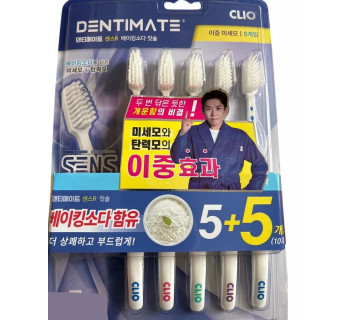 CLIO sens antibacterial toothbrush набор зубных щеток 10шт