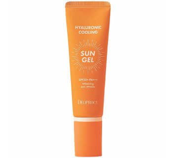 Deoproce hyaluronic cooling sun gel spf50+ pa+++ освежающий солнцезащитный крем 50мл