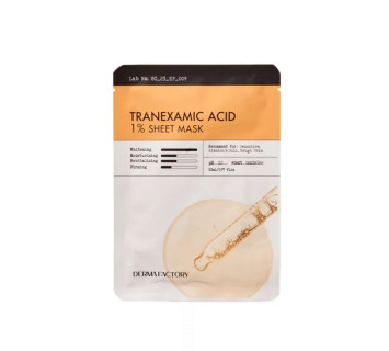 Derma Factory Tranexamic acid 1% выравнивающая тон кожи тканевая маска с транексамовой кислотой 1шт