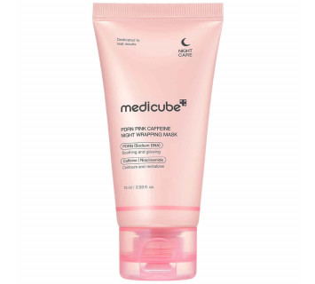 Medicube PDRN pink caffeine night wrapping mask ночная маска-плёнка с ПДРН и кофеином 75ml