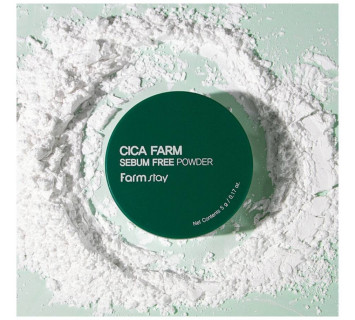 Farm stay Cica farm sebum free матирующая рассыпчатая пудра с центеллой 5г
