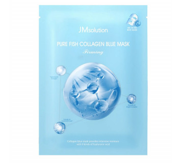 JM solution pure fish collagen blue mask увлажняющая маска с коллагеном для эластичности кожи