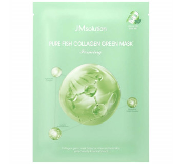 JM solution pure fish collagen green mask firming успокаивающая маска с коллагеном