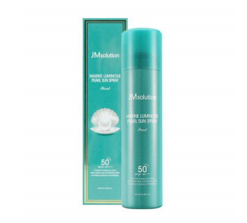 JM solution marine luminous pearl deep sun spray spf 50+ pa++++  солнцезащитный спрей с морскими водорослями и жемчугом 180мл