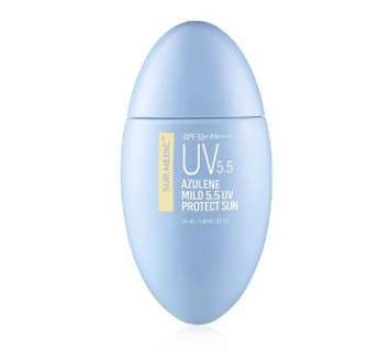 Sur.Medic+ azulene mild 5.5 UV protect sun spf50+ успокаивающий солнцезащитный крем с азуленом 50ml
