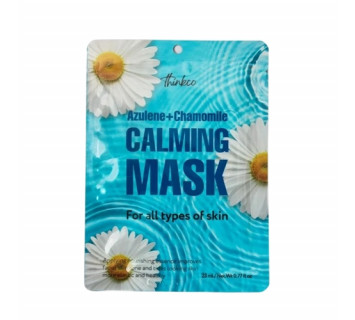 Thinkco azulene+chamomile calming mask pack тканевая маска с ромашкой и азуленом