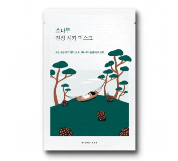 Round Lab pine calming cica успокаивающая маска с экстрактами сосны и центеллы, 1шт