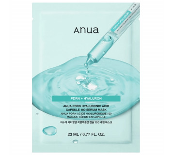 Anua PDRN hyaluronic acid capsule 100 serum mask тканевая маска с ПДРН и гиалуроновой кислотой 1шт