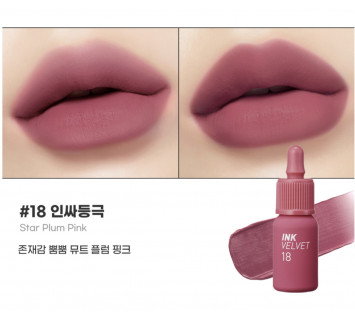 Peripera Ink the velvet мягкий вельветовый тинт для губ 18 star plum pink
