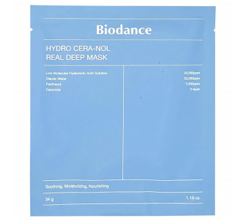 Biodance Hydro cera-nol real deep mask ночная гидрогелевая маска с церамидами