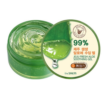 The Saem jeju fresh aloe soothing gel 99% экстраувлажняющий многофункциональный крем-гель 300ml