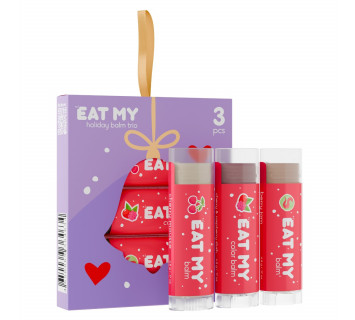 Eat my holiday balm trio набор бальзамов для губ с шиммером - сладкие воспоминания