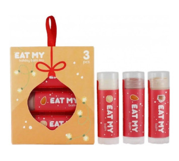 Eat my holiday balm trio набор бальзамов для губ с шиммером - тёплые пожелания