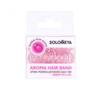 Solomeya aroma hair band bubble gum арома-резинка для волос бабл гам, 3шт