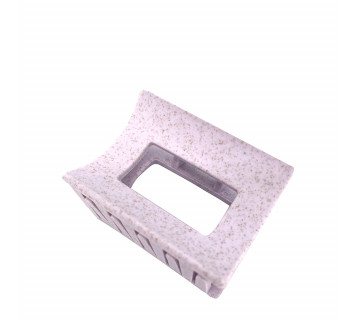 Solomeya straw claw hair clip square lilac заколка-краб для волос из натуральной пшеницы