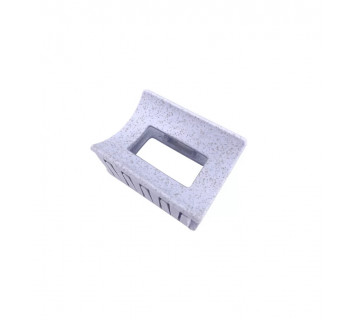 Solomeya straw claw hair clip square blue заколка-краб для волос из натуральной пшеницы