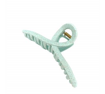 Solomeya straw claw hair clip butterfly mint заколка-краб для волос из натуральной пшеницы