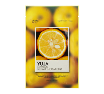 Tenzero yuja sheet mask тканевая маска с экстрактом юдзу