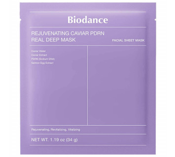 Biodance rejuvenating caviar PDRN real deep mask ночная гидрогелевая маска с ПДРН