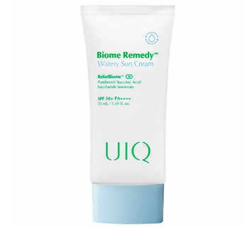 UIQ biome remedy watery sun cream SPF50+ PA++++ увлажняющий санскрин с пробиотиками 50мл