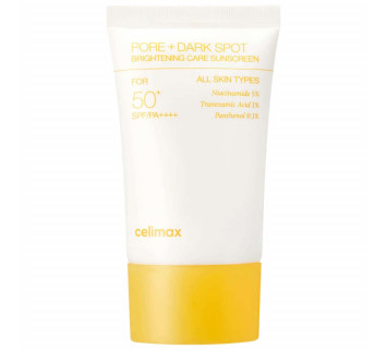 Celimax pore+dark spot brightening care sunscreen SPF50+ PA++++ осветляющий солнцезащитный крем 50мл