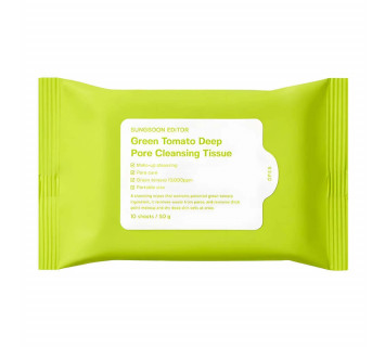 Sungboon Editor green tomato deep pore cleansing tissue очищающие салфетки для лица 10шт
