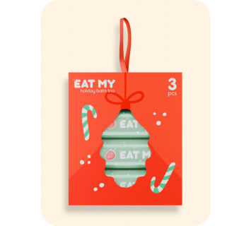 Eat my balm holiday trio набор бальзамов для губ с шиммером - домашний уют
