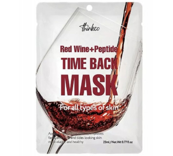 Thinkco Red Wine + peptide time back mask pack тканевая маска с красным вином и пептидами
