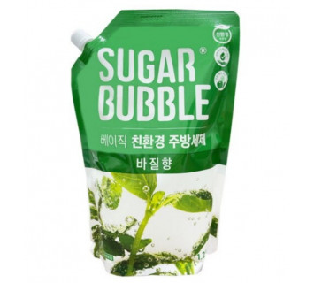 SugarBubble Средство для мытья посуды экологичное c ароматом базилика 1200мл